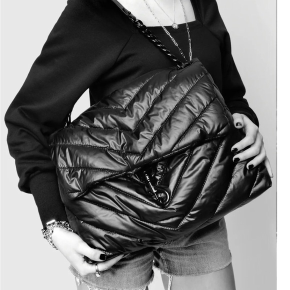 Rebecca Minkoff Black Quilted Shoulder Bag XL Like New - Picture 2 of 5